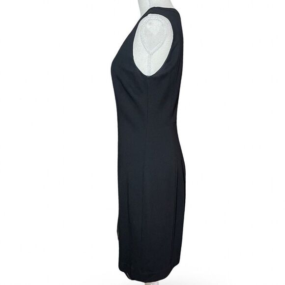 TRINA TURK Elegant Fully Lined Black Dress, 2 Front Cutouts, Back Zipper, Size 6 - Picture 6 of 9